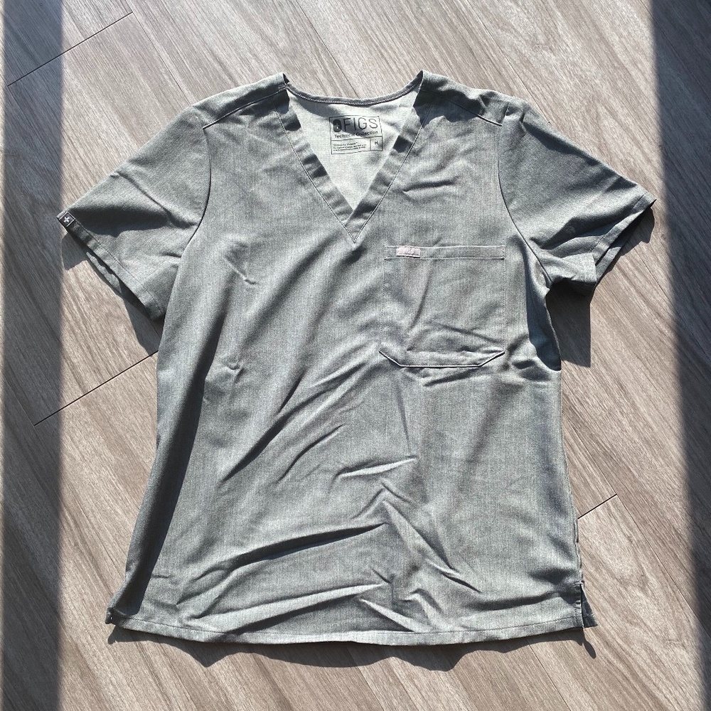 Figs Scrub Top - Catarina Graphite